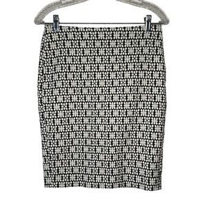 Banana Republic Black White Print Skirt 2Petite